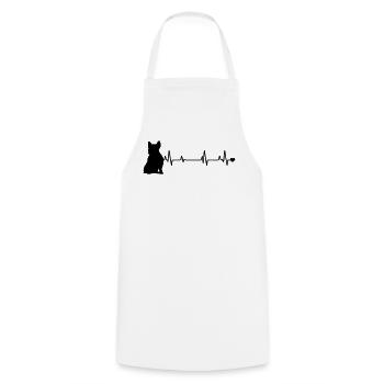 Chien - Tablier de cuisine - blanc - Devant - AI Model Male 185 dark (185cm)