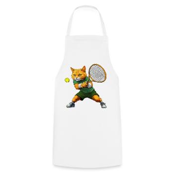 Tennis Cats - Tablier de cuisine - blanc - Devant - AI Model Male 185 dark (185cm)
