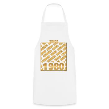Hero 1980 - Cooking Apron - white - Front - AI Model Male 185 dark (185cm)