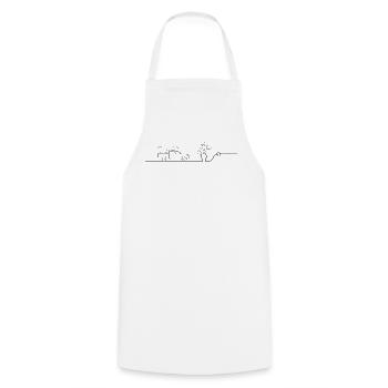 Art en ligne Van Camper Desert Cactus - Tablier de cuisine - blanc - Devant - AI Model Male 185 dark (185cm)