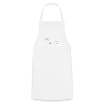 Art d’une ligne teckel teckel - Tablier de cuisine - blanc - Devant - AI Model Male 185 dark (185cm)