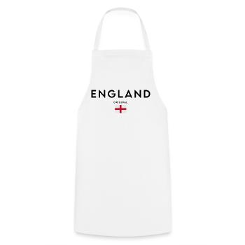 Flag of England, elegant minimalist design - Cooking Apron - white - Front - AI Model Male 185 dark (185cm)