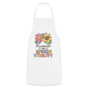 It's A Good Day For Speech Therapy SLP - Cooking Apron - white - Front - AI Model Male 185 dark (185cm)