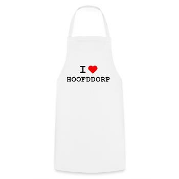 Ich liebe Hoofddorp - I love Hoofddorp - Cooking Apron - white - Front - AI Model Male 185 dark (185cm)