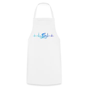 Idée cadeau pour un vélo de route avec vélo de route - Tablier de cuisine - blanc - Devant - AI Model Male 185 dark (185cm)