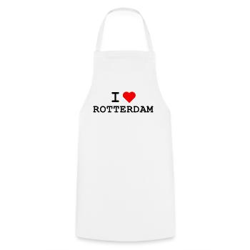 I love Rotterdam - Ich liebe Rotterdam - Kochschürze - Weiß - Vorne - AI Model Male 185 dark (185cm)