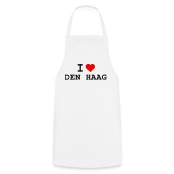 I love Den Haag - Ich liebe Den Haag - Kochschürze - Weiß - Vorne - AI Model Male 185 dark (185cm)