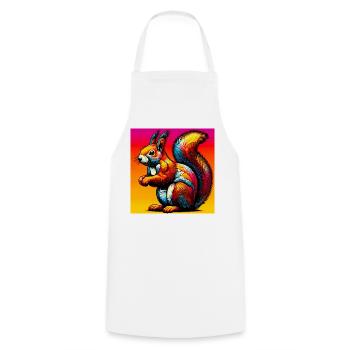 squirrel - Cooking Apron - white - Front - AI Model Male 185 dark (185cm)