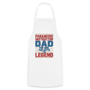 Instructeur paramédic Papa L’idole Soins d’urgence - Tablier de cuisine - blanc - Devant - AI Model Male 185 dark (185cm)