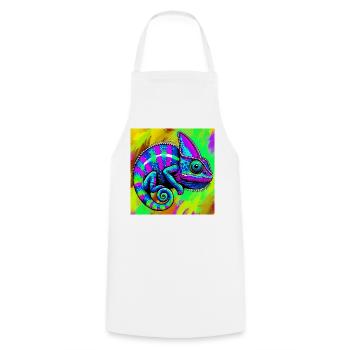 chameleon - Cooking Apron - white - Front - AI Model Male 185 dark (185cm)