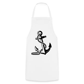 Ancre - Tablier de cuisine - blanc - Devant - AI Model Male 185 dark (185cm)