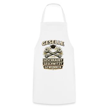 Geselle Gesellenprüfung bestanden Ausbildung - Kochschürze - Weiß - Vorne - AI Model Male 185 dark (185cm)