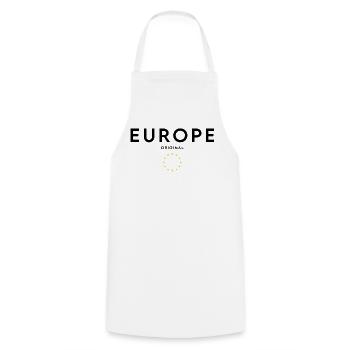 European pride, minimalist sleek design - Cooking Apron - white - Front - AI Model Male 185 dark (185cm)