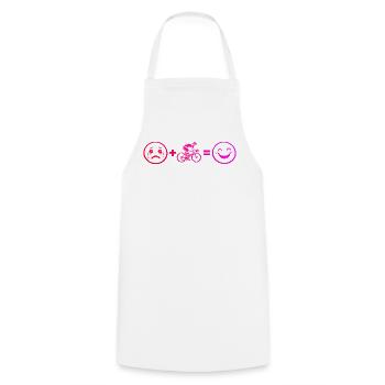 Gift idea for a road bike with road bike - Cooking Apron - white - Front - AI Model Male 185 dark (185cm)