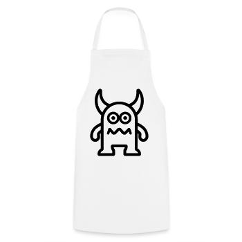 monster - Cooking Apron - white - Front - AI Model Male 185 dark (185cm)