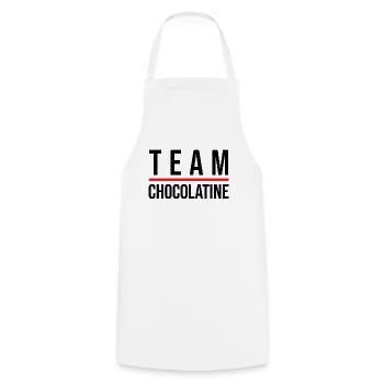 Team chocolatine - Tablier de cuisine - blanc - Devant - AI Model Male 185 dark (185cm)