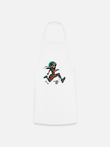 Dia Muertos Runner - Kochschürze - Weiß