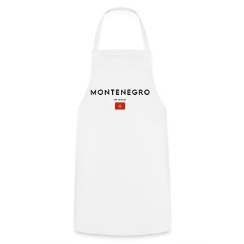 Montenegrin pride, minimalist sleek design - Cooking Apron - white - Front - AI Model Male 185 dark (185cm)