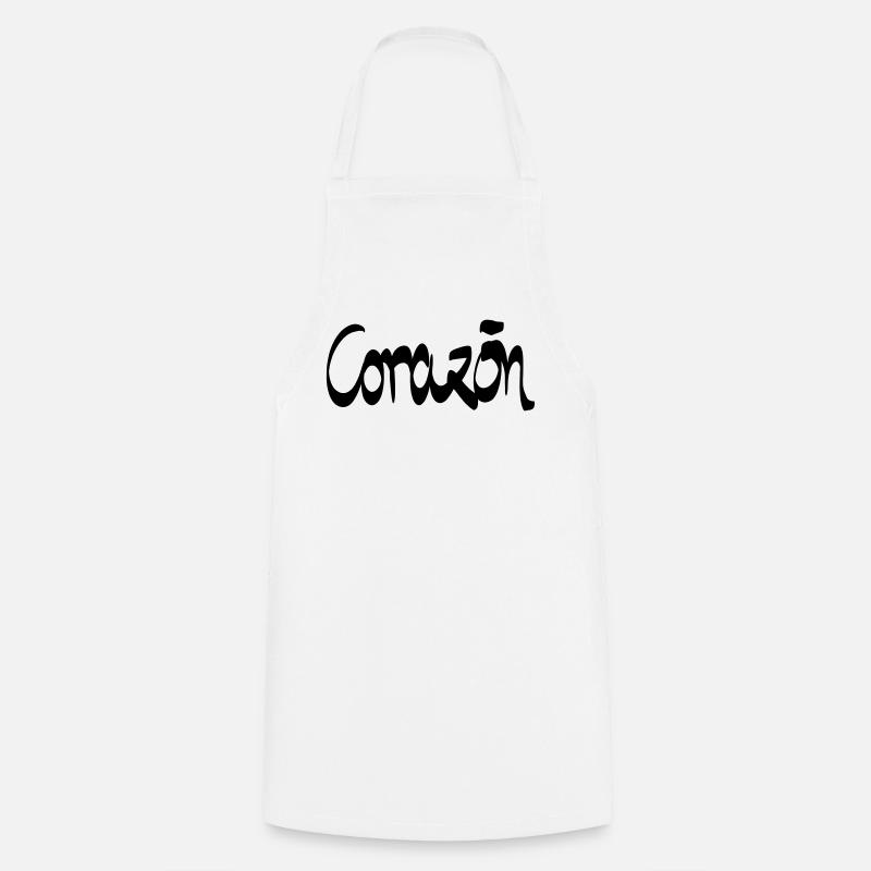 corazon heart - Cooking Apron - white