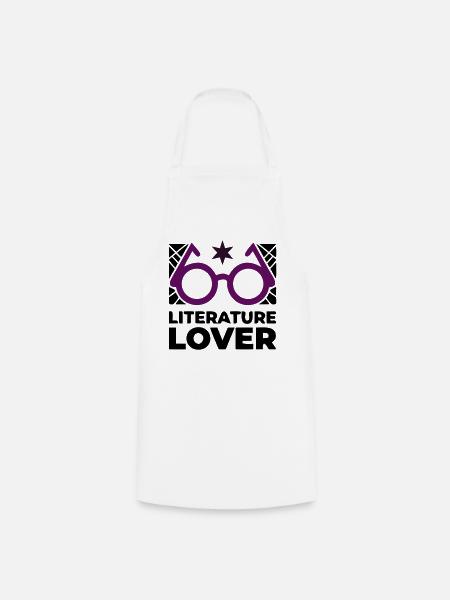 Literature Lover Brille Text - Kochschürze - Weiß
