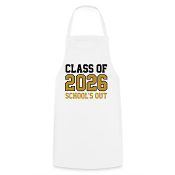 Logo des écoles de la promotion 2026 - Tablier de cuisine - blanc - Devant - AI Model Male 185 dark (185cm)