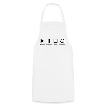 Pleine conscience, moments, souvenirs, bonheur - Tablier de cuisine - blanc - Devant - AI Model Male 185 dark (185cm)