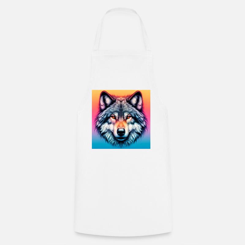Wolf - Cooking Apron - white