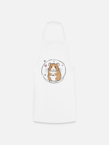 Herzlicher Hamster - Kochschürze - Weiß