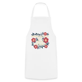 Radicalized Basic Decency Kindness Human Rights - Cooking Apron - white - Front - AI Model Male 185 dark (185cm)