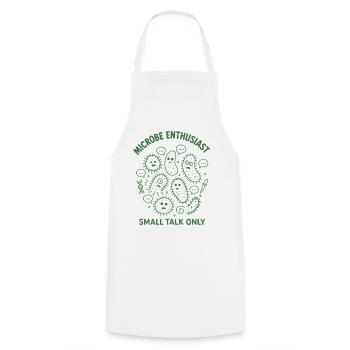 Microbe Talk Only | Microbiology Humor - Cooking Apron - white - Front - AI Model Male 185 dark (185cm)