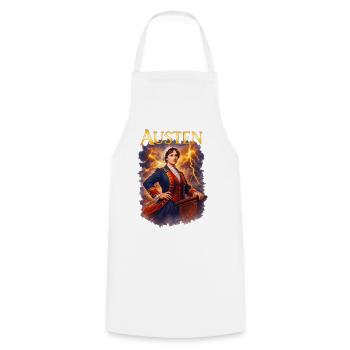 Jane Austen Portrait - Tablier de cuisine - blanc - Devant - AI Model Male 185 dark (185cm)