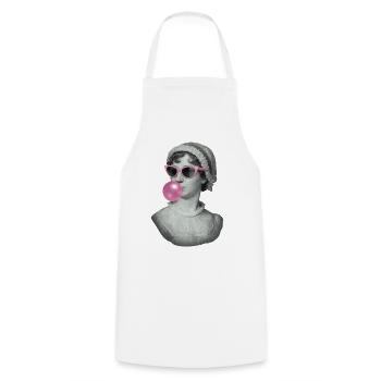 Jane Austen with bubblegum and sunglasses - Cooking Apron - white - Front - AI Model Male 185 dark (185cm)