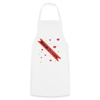 Mom of the Year Ribbon - Cooking Apron - white - Front - AI Model Male 185 dark (185cm)
