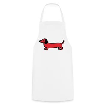 Hunting Dog Dachshund Profile Vector - Cooking Apron - white - Front - AI Model Male 185 dark (185cm)