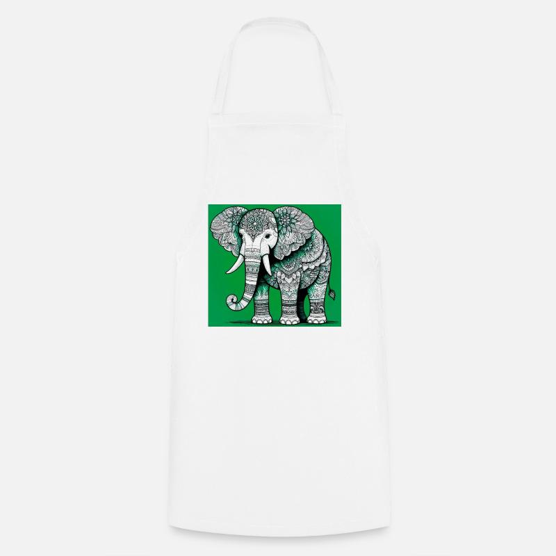 elephant - Cooking Apron - white