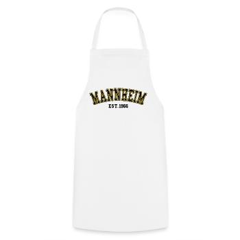 Mannheim Est. 1966 - Cooking Apron - white - Front - AI Model Male 185 dark (185cm)