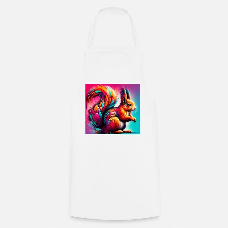 squirrel - Cooking Apron - white