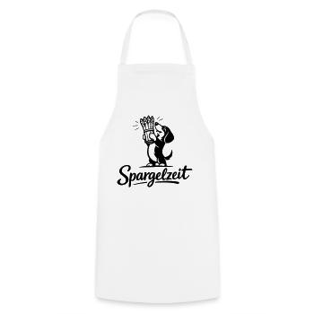 Spargel Essen Spargelzeit Saison Dackel - Kochschürze - Weiß - Vorne - AI Model Male 185 dark (185cm)