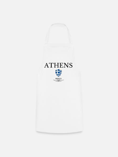 Souvenir Athen, elegantes Design Athen - Kochschürze - Weiß