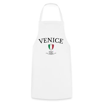 Souvenir Venedig, elegantes Design Venedig - Kochschürze - Weiß - Vorne - AI Model Male 185 dark (185cm)
