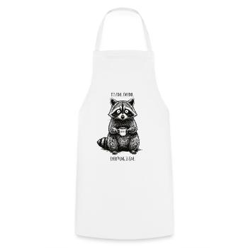 Its Fine In Fine Coffee Raccoon Humor - Cooking Apron - white - Front - AI Model Male 185 dark (185cm)