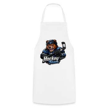 Bär Eishockey Team Maskottchen - Cooking Apron - white - Front - AI Model Male 185 dark (185cm)