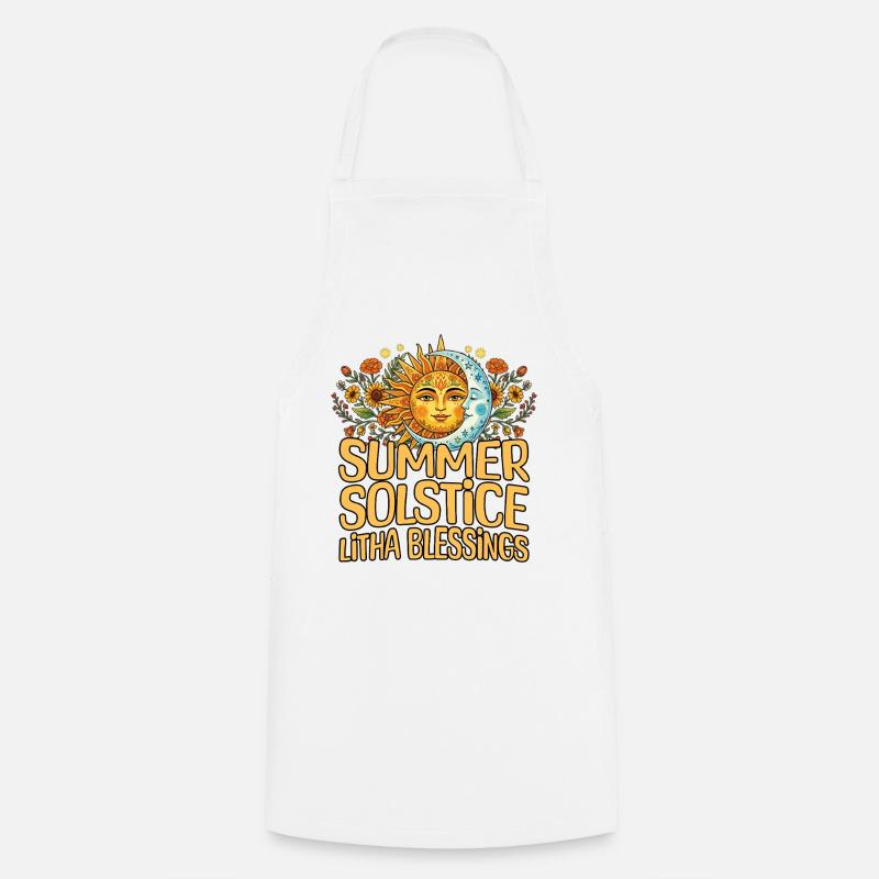 Litha Pagan Solstice d’été Midsommar - Tablier de cuisine - blanc