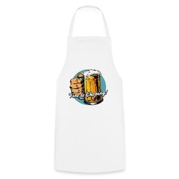 VIVE LE CHOPING ! - humour bière et shopping - Tablier de cuisine - blanc - Devant - AI Model Male 185 dark (185cm)