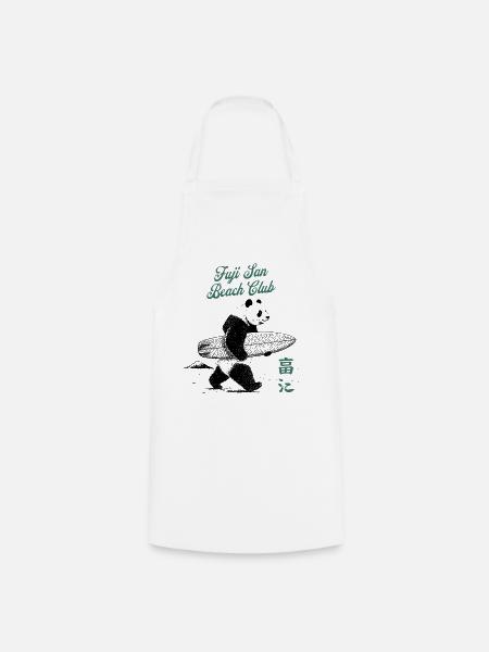 Fuji San Surf Club Panda - Kochschürze - Weiß