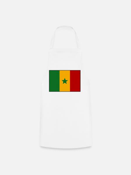 Senegal Flagge - Kochschürze - Weiß