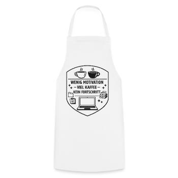 Kaffee gegen Fortschritt - Kochschürze - Weiß - Vorne - AI Model Male 185 dark (185cm)