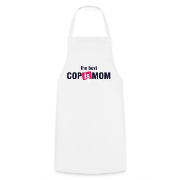 Meilleure chemise de flic, c’est maman - Tablier de cuisine - blanc - Devant - AI Model Male 185 dark (185cm)