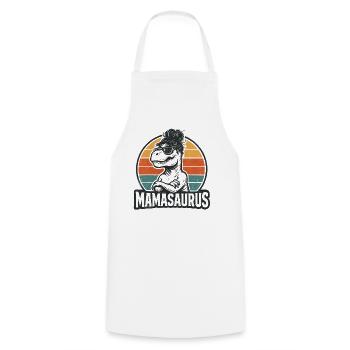 Mamasaurus Mama Mutter Geschenkidee Humor Lustig - Kochschürze - Weiß - Vorne - AI Model Male 185 dark (185cm)