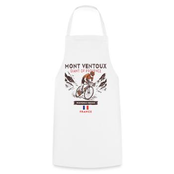 Mont Ventoux Cycling - Road Bike Design - Cooking Apron - white - Front - AI Model Male 185 dark (185cm)